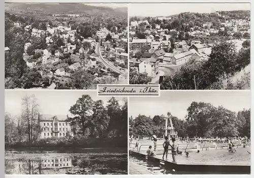 (25636) Foto AK Friedrichroda, Mehrbildkarte, mit Schwimmbad 1987