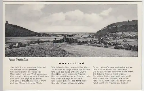 (25592) AK Porta Westfalica, Weserlied, nach 1945