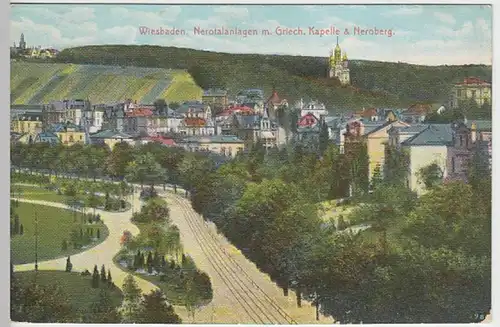 (25589) AK Wiesbaden, Stadtansicht, Neroberg 1910