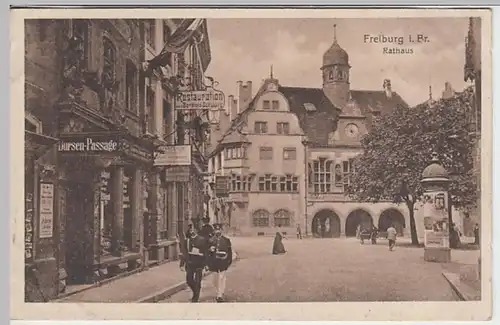 (25573) AK Freiburg im Breisgau, Rathaus, Feldpost, bis 1918