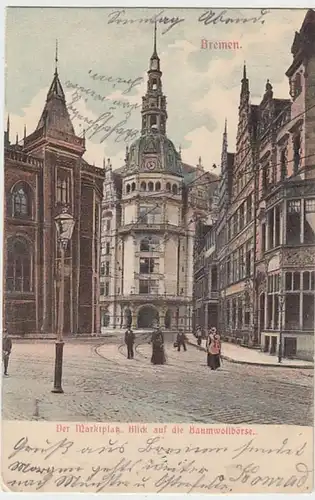 (25571) AK Bremen, Markt, Baumwollbörse 1903