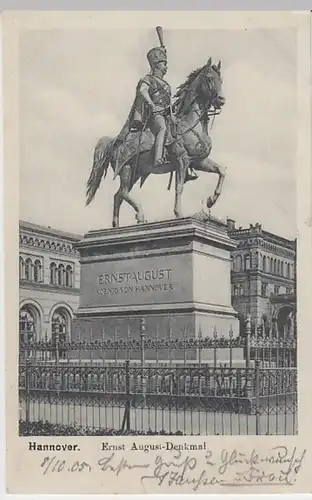 (25524) AK Hannover, Ernst-August-Denkmal 1905