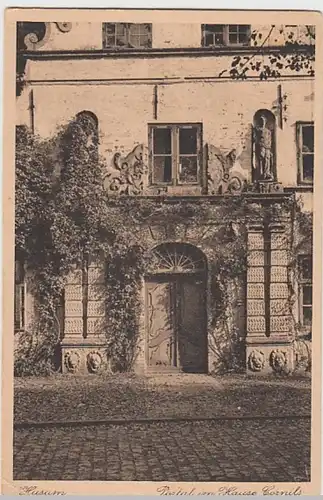 (25523) AK Husum, Portal Haus Cornils, vor 1945