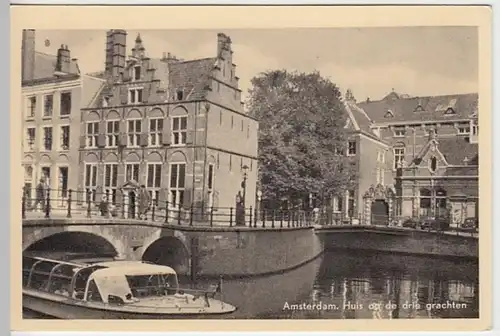 (25509) AK Amsterdam, Haus auf den drei Kanälen