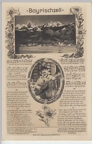 (25484) Foto AK Liedkarte Bayrischzell, Martl Staudacher, vor 1945