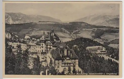 (25480) AK Semmering, Niederösterreich, Südbahnhotel, vor 1945
