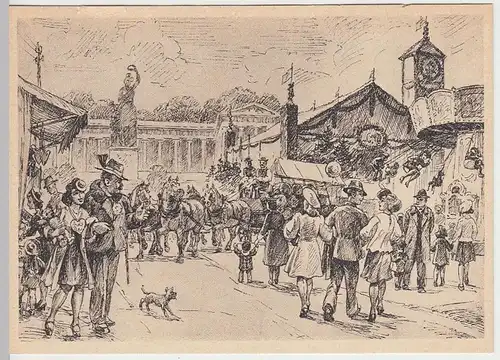 (25474) Künstler AK München, Oktoberfest