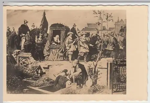 (25428) Foto AK Eger, Cheb, Kaiserburg, Wallensteins Einzug, vor 1945