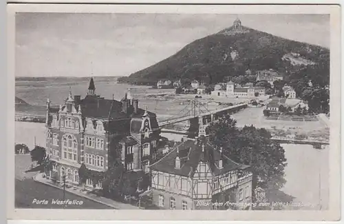 (25420) AK Porta Westfalica, Blick zum Wittekindsberg, vor 1945