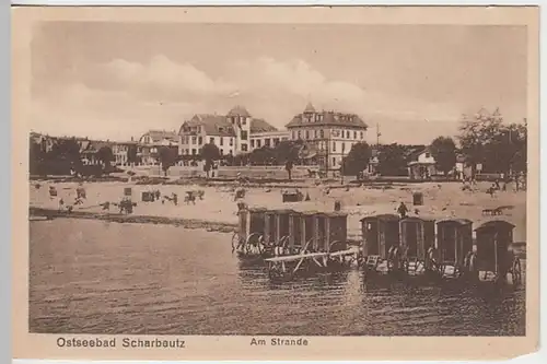(25417) AK Scharbeutz, am Strand, vor 1945