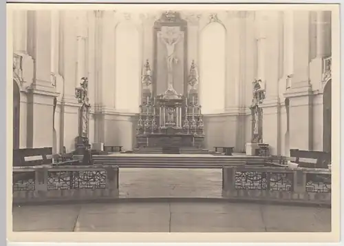 (25403) Foto AK Neresheim, Abteikirche, Altar, vor 1945