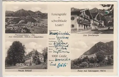 (25400) Foto AK Marquartstein, Mehrbildkarte 1951