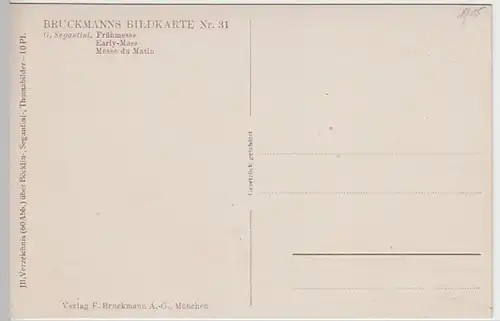 (25322) Künstler AK G. Segantini, Frühmesse, vor 1945