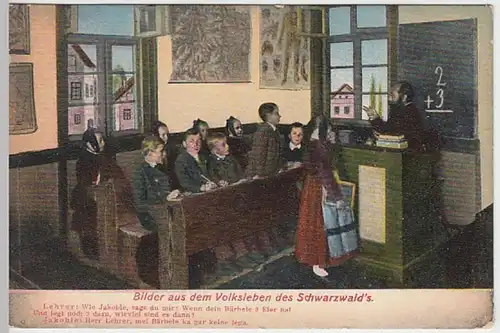 (25294) AK Kinder in der Schule im Schwarzwald 1907