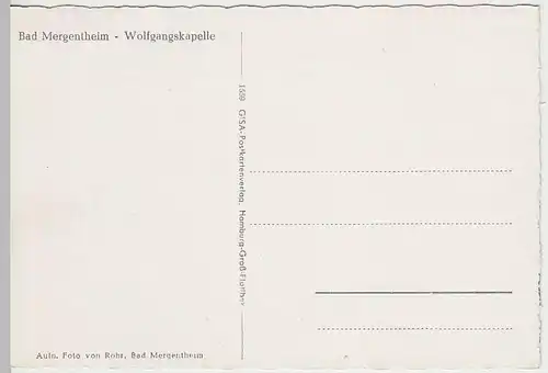 (25268) AK Bad Mergentheim, Wolfgangskapelle nach 1945