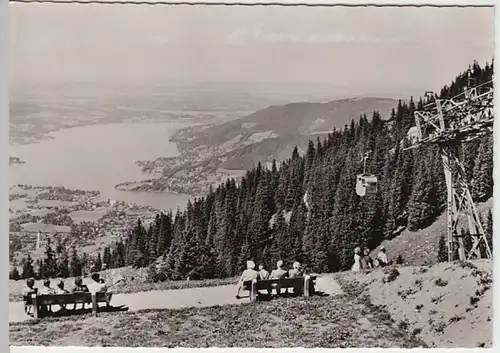 (25250) Foto AK Wallbergbahn Rottach-Egern, Talblick, nach 1945