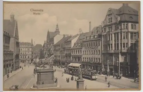 (25180) AK Chemnitz, Markt, vor 1945