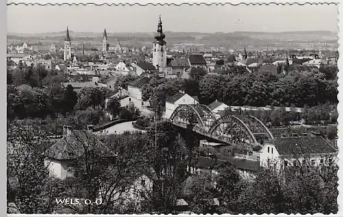 (25148) Foto AK Wels, Oberösterreich, Stadtansicht 1957
