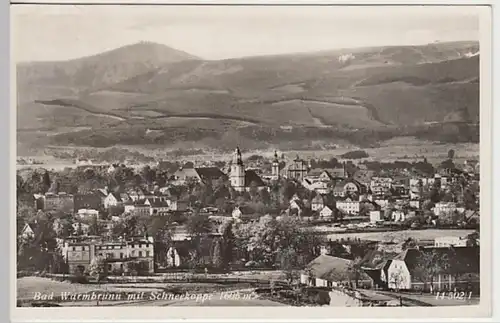 (25133) Foto AK Bad Warmbrunn, Cieplice Slaskie-Zrdoj, Panorama 1939