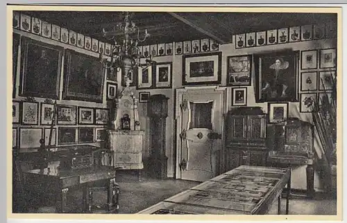 (25131) AK Eger, Cheb, Pachelbel Haus, Wallensteinzimmer, vor 1945