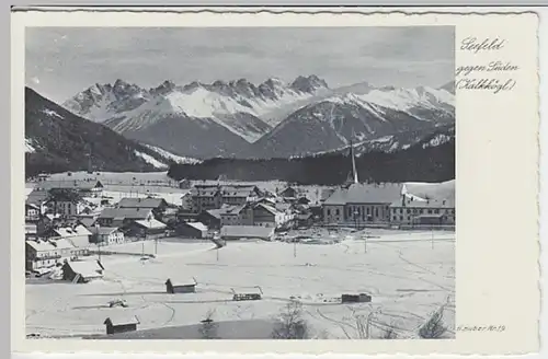 (25128) AK Seefeld in Tirol, Panorama, Kalkkögl, vor 1945