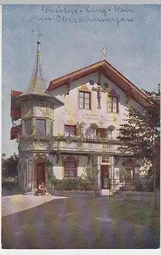 (25116) AK Oberammergau, Haus des Christusdarstell. Anton Lang 1927