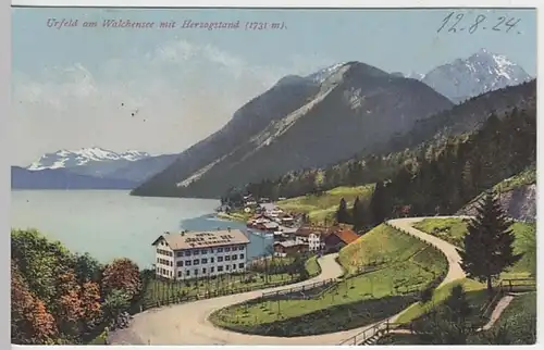 (25115) AK Urfeld am Walchensee, Hotel Jäger am See, Herzogst. 1924