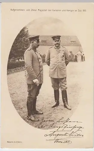 (25078) AK Kaiser Wilhelm II., Paul v. Hindenburg, Posen 1915