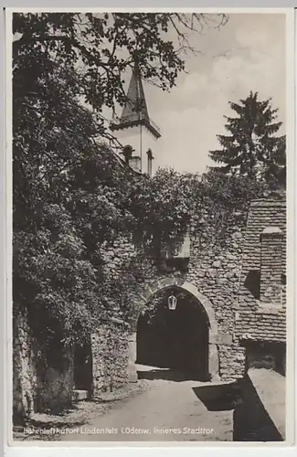 (25072) Foto AK Lindenfels, Odenwald, Inneres Stadttor 1936