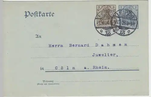 (25014) Ganzsache DR Leipzig 1906