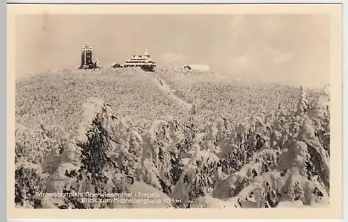 (24980) Foto AK Oberwiesenthal, Fichtelberg, Gipfel, vor 1945