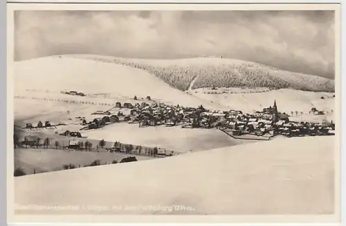 (24960) Foto AK Oberwiesenthal, Panorama, Fichtelberg, vor 1945