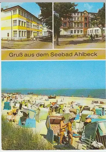(24935) AK Ahlbeck, Usedom, Mehrbildkarte 1988