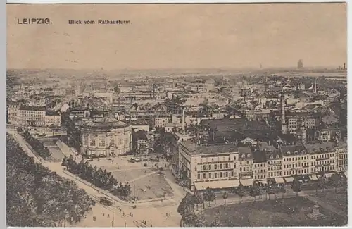 (24897) AK Leipzig, Blick vom Neuen Rathausturm, das Panorama 1928
