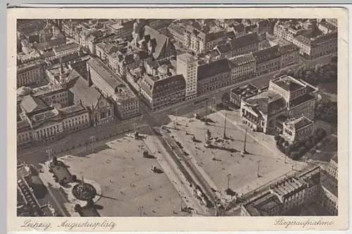(24895) AK Leipzig, Augustusplatz, Luftbild 1930