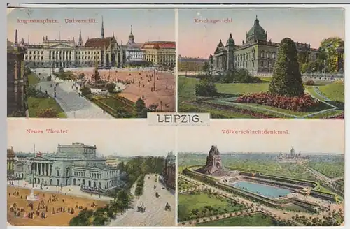 (24889) AK Leipzig, Mehrbildkarte 1926