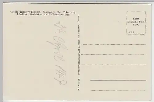 (24860) AK Waldeck, Hessen, Edertalsperre 1947