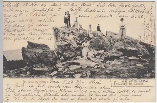 (24703) AK Großer Feldberg, Taunus, Brunhildisbettfelsen 1904