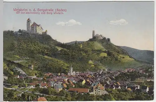 (24701) AK Weinheim, Baden, Wachsenburg, Burg Windeck 1927