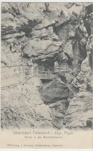 (24697) AK Tiefenbach, Oberstdorf, Breitachklamm 1906