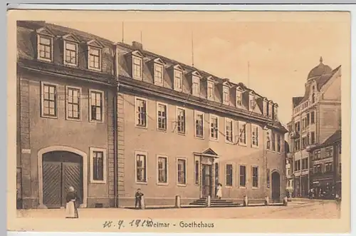(24687) AK Weimar, Goethehaus 1918