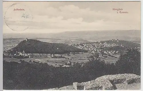 (24668) AK Königstein im Taunus, Panorama, Falkenstein 1909