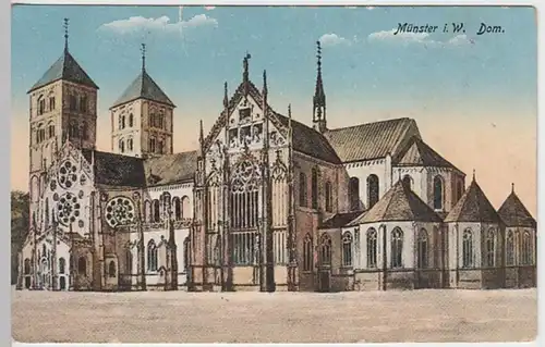 (24664) AK Münster, Westf., Dom, Feldpost 1915