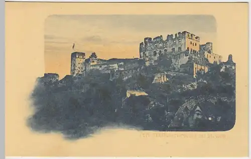 (24653) AK St. Goar, Burg Rheinfels 1917