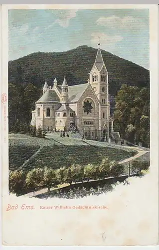 (24645) AK Bad Ems, Kaiser Wilhelm Gedächtniskirche, bis 1905