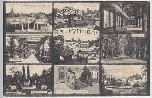 (24641) AK Bad Pyrmont, Mehrbildkarte, vor 1945