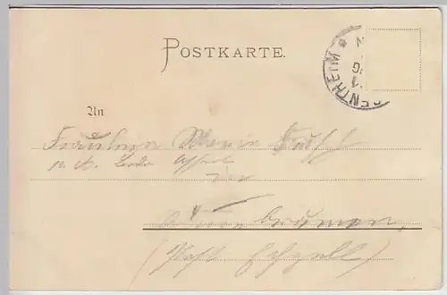 (24630) AK Gruß aus Heidelberg, Gasthof zum Ritter, gelaufen 1910