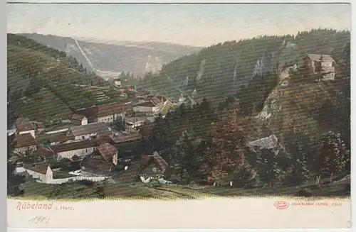 (24600) AK Rübeland, Harz, Panorama 1905
