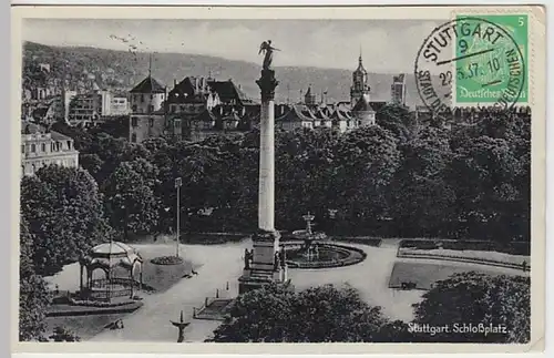 (24530) AK Stuttgart, Schlossplatz 1937