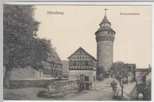 (24525) AK Nürnberg, Burg, Brunnenhäuschen, vor 1945